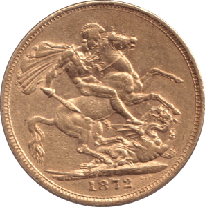 1872 (2) GOLD SOVEREIGN ( VF ) - SOVEREIGN - Cambridgeshire Coins