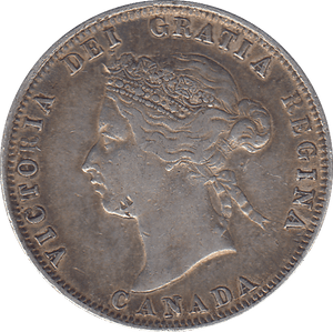 1872 CANADA SILVER 25 CENTS - SILVER WORLD COINS - Cambridgeshire Coins