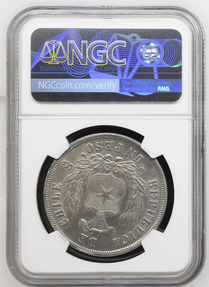 1872 CHILE PESO AU DETAILS CLEANED NGC - NGC SILVER COINS - Cambridgeshire Coins