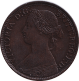 1872 FARTHING ( GVF ) - FARTHING - Cambridgeshire Coins
