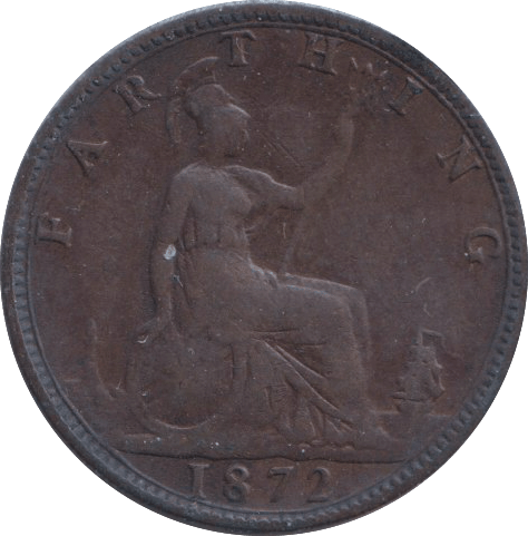 1872 FARTHING ( NF ) - FARTHING - Cambridgeshire Coins