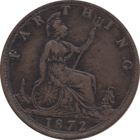 1872 FARTHING ( VF ) - FARTHING - Cambridgeshire Coins