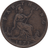 1872 FARTHING ( VF ) - FARTHING - Cambridgeshire Coins