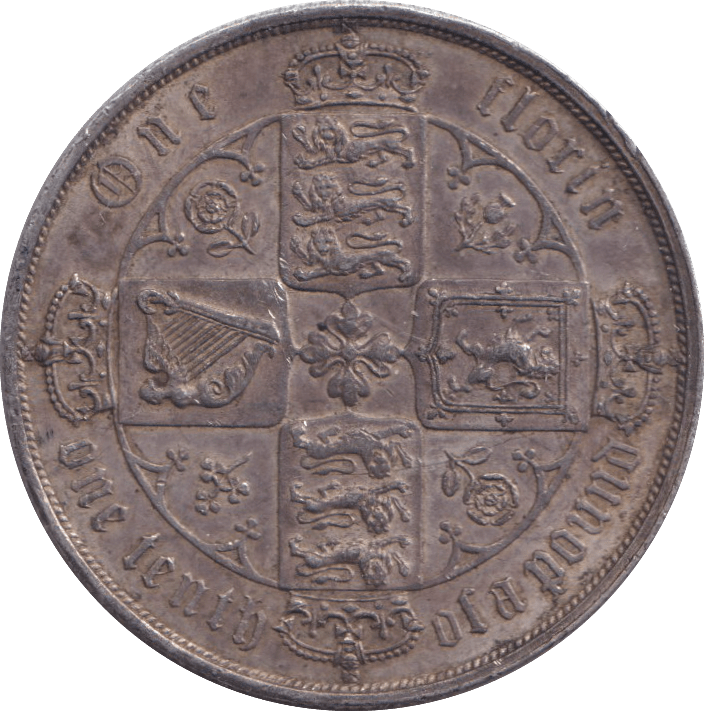 1872 FLORIN ( EF ) - FLORIN - Cambridgeshire Coins