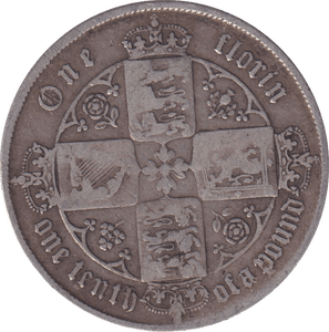 1872 FLORIN ( F ) - FLORIN - Cambridgeshire Coins