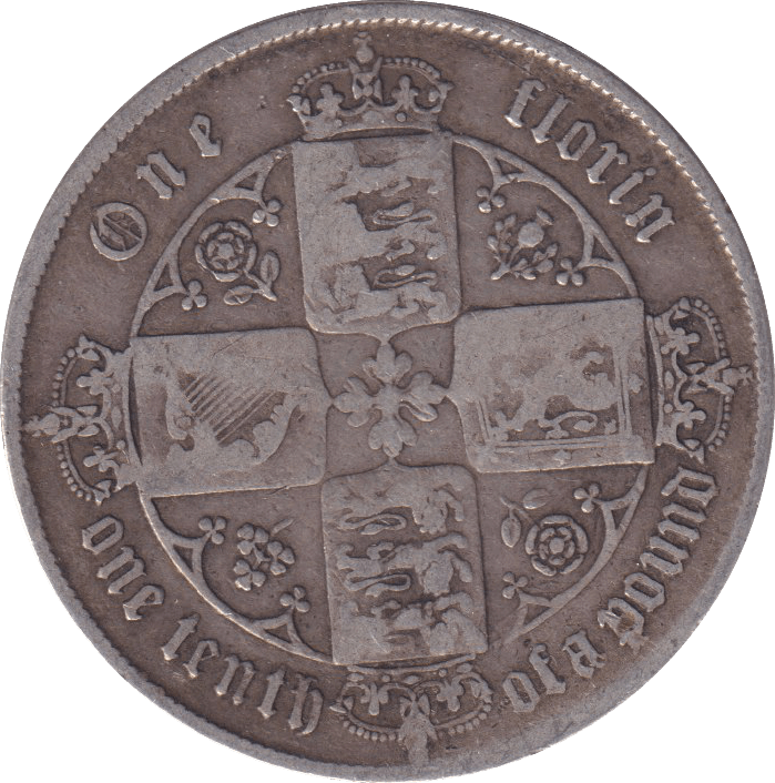 1872 FLORIN ( F ) - FLORIN - Cambridgeshire Coins