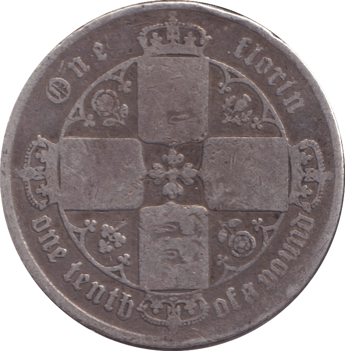 1872 FLORIN ( FINE ) - FLORIN - Cambridgeshire Coins