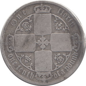 1872 FLORIN ( FINE ) - FLORIN - Cambridgeshire Coins