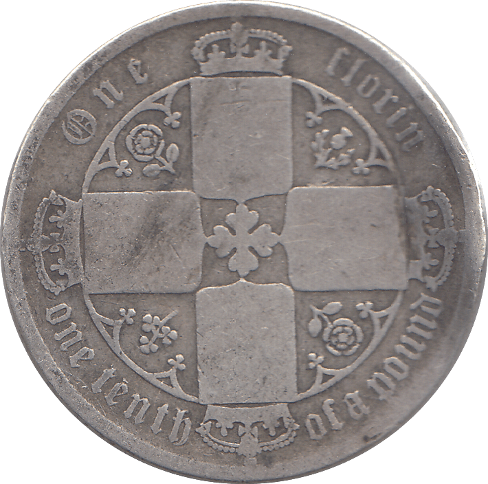 1872 FLORIN ( FINE ) - FLORIN - Cambridgeshire Coins