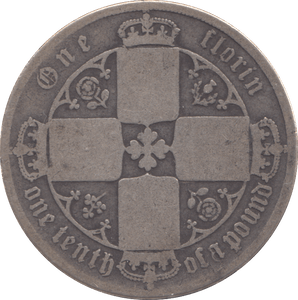 1872 FLORIN ( FINE ) - FLORIN - Cambridgeshire Coins