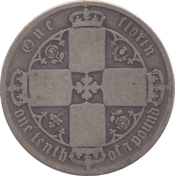 1872 FLORIN ( FINE ) - FLORIN - Cambridgeshire Coins
