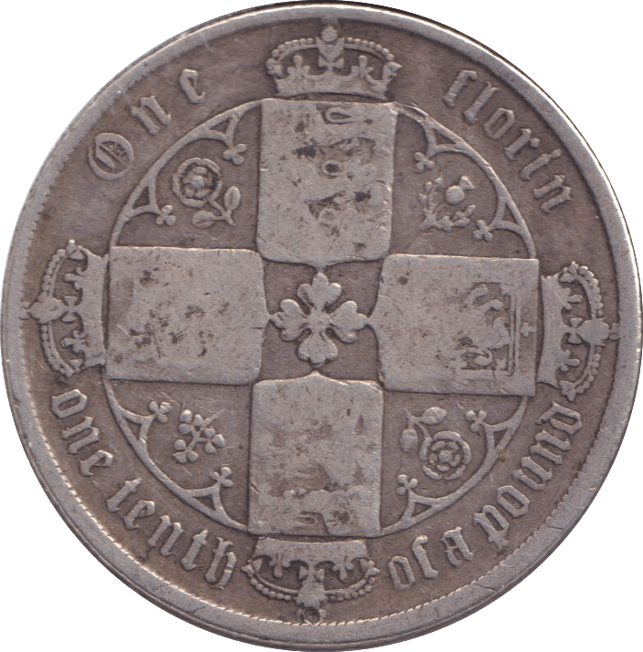 1872 FLORIN ( FINE ) - FLORIN - Cambridgeshire Coins