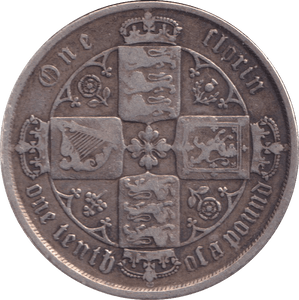 1872 FLORIN ( GF ) - FLORIN - Cambridgeshire Coins