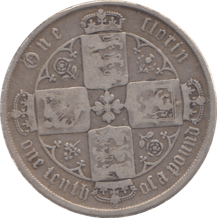 1872 FLORIN ( GF ) - FLORIN - Cambridgeshire Coins