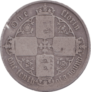 1872 FLORIN ( GF ) - FLORIN - Cambridgeshire Coins