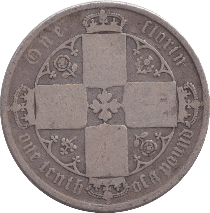 1872 FLORIN ( NF ) - FLORIN - Cambridgeshire Coins