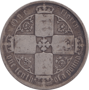 1872 FLORIN ( NF ) - FLORIN - Cambridgeshire Coins