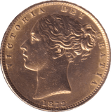 1872 GOLD SOVEREIGN ( EF ) DIE 105 - SOVEREIGN - Cambridgeshire Coins