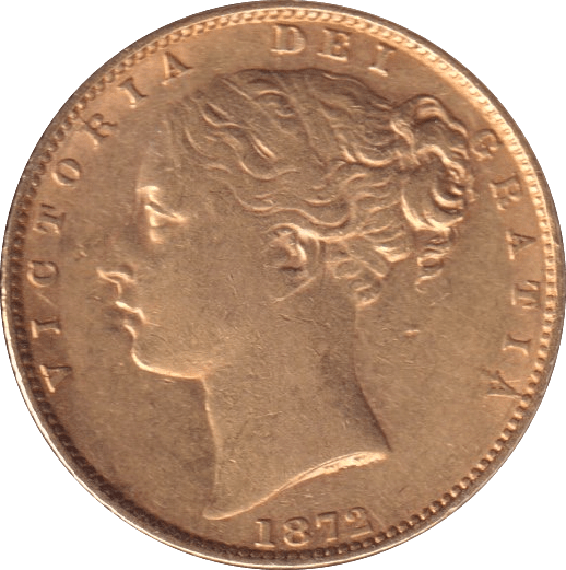 1872 GOLD SOVEREIGN ( EF ) DIE 18 - SOVEREIGN - Cambridgeshire Coins