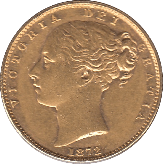 1872 GOLD SOVEREIGN ( EF ) DIE 18 - SOVEREIGN - Cambridgeshire Coins