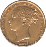 1872 GOLD SOVEREIGN ( EF ) DIE 18 - SOVEREIGN - Cambridgeshire Coins