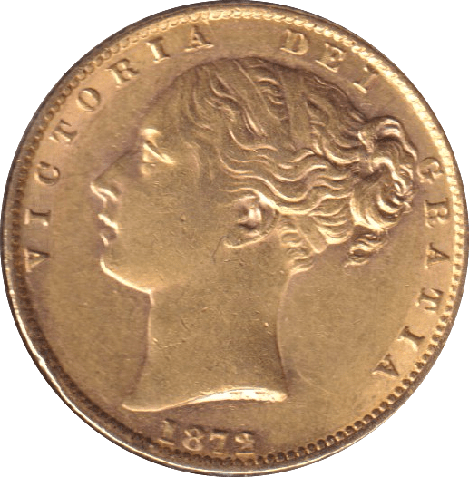 1872 GOLD SOVEREIGN ( EF ) DIE 68 - SOVEREIGN - Cambridgeshire Coins