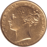 1872 GOLD SOVEREIGN ( GVF ) DIE 6 - SOVEREIGN - Cambridgeshire Coins