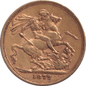 1872 GOLD SOVEREIGN ( VF ) - SOVEREIGN - Cambridgeshire Coins