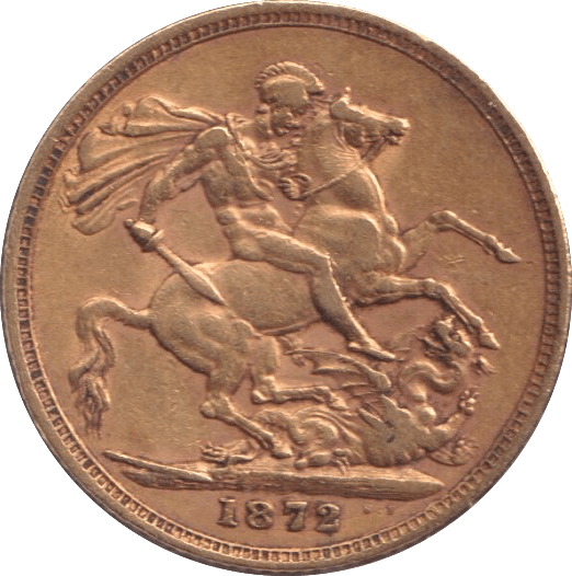 1872 GOLD SOVEREIGN ( VF ) - SOVEREIGN - Cambridgeshire Coins