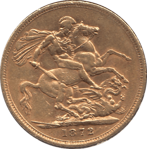1872 GOLD SOVEREIGN ( VF ) - SOVEREIGN - Cambridgeshire Coins