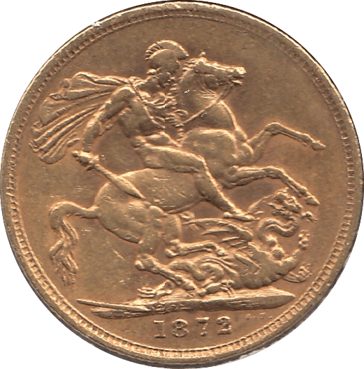 1872 GOLD SOVEREIGN ( VF ) - SOVEREIGN - Cambridgeshire Coins