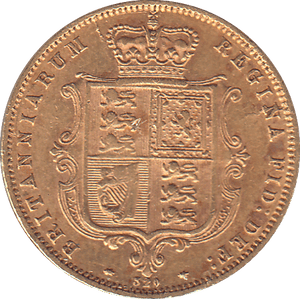 1872 HALF SOVEREIGN ( GVF ) - HALF SOVEREIGN - Cambridgeshire Coins