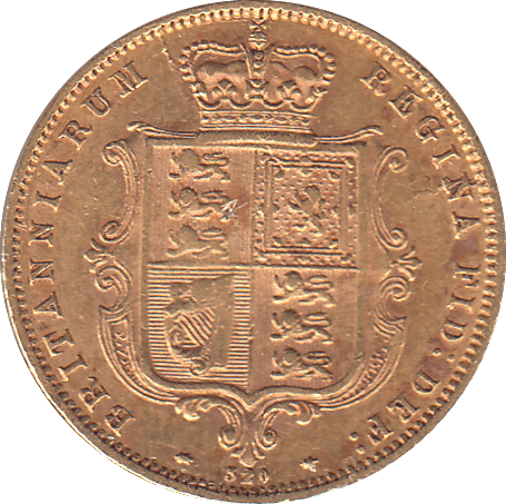 1872 HALF SOVEREIGN ( GVF ) - HALF SOVEREIGN - Cambridgeshire Coins