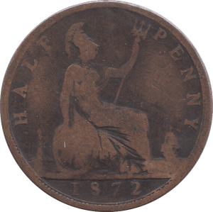 1872 HALFPENNY ( FAIR ) - HALFPENNY - Cambridgeshire Coins