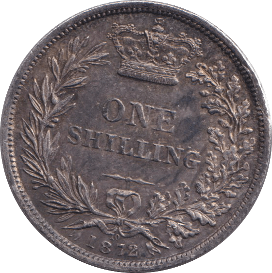 1872 ONE SHILLING ( EF ) - HALFPENNY - Cambridgeshire Coins