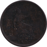 1872 PENNY ( FINE ) - PENNY - Cambridgeshire Coins