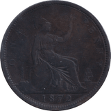 1872 PENNY ( FINE ) - PENNY - Cambridgeshire Coins