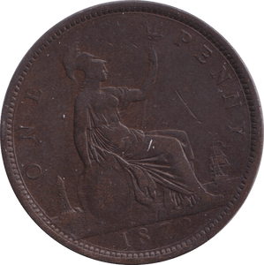 1872 PENNY ( VF ) - PENNY - Cambridgeshire Coins