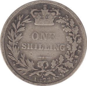 1872 SHILLING DIE 2 ( NF ) - SHILLING - Cambridgeshire Coins