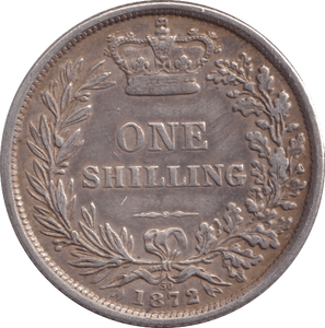 1872 SHILLING ( GVF ) DIE 50 - SHILLING - Cambridgeshire Coins