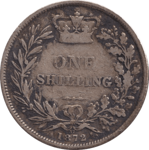 1872 SHILLING ( NF ) - SHILLING - Cambridgeshire Coins
