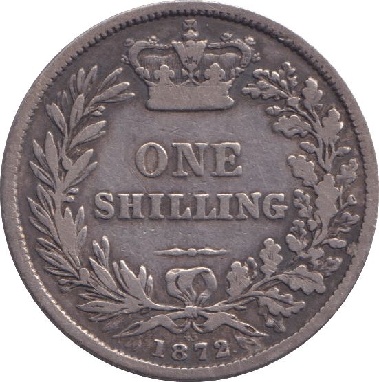 1872 SHILLING ( NF ) - SHILLING - Cambridgeshire Coins