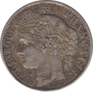 1872 SILVER 50 CENTS FRANCE - SILVER WORLD COINS - Cambridgeshire Coins