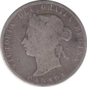 1872 SILVER CANADA 25 CENTS - SILVER WORLD COINS - Cambridgeshire Coins