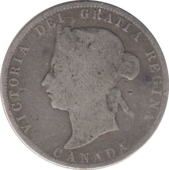 1872 SILVER CANADA 25 CENTS - SILVER WORLD COINS - Cambridgeshire Coins