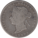 1872 SILVER CANADA 25 CENTS - SILVER WORLD COINS - Cambridgeshire Coins