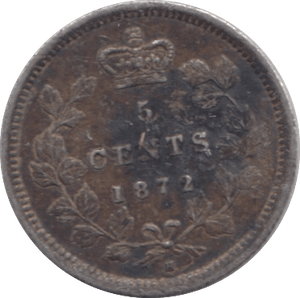 1872 SILVER FIVE CENTS FRANCE - SILVER WORLD COINS - Cambridgeshire Coins