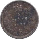 1872 SILVER FIVE CENTS FRANCE - SILVER WORLD COINS - Cambridgeshire Coins