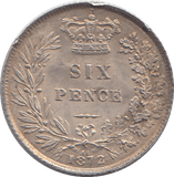 1872 SIXPENCE ( AUNC ) - SIXPENCE - Cambridgeshire Coins