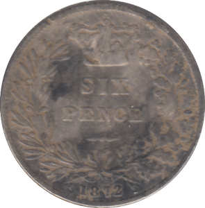 1872 SIXPENCE ( FINE ) - SIXPENCE - Cambridgeshire Coins